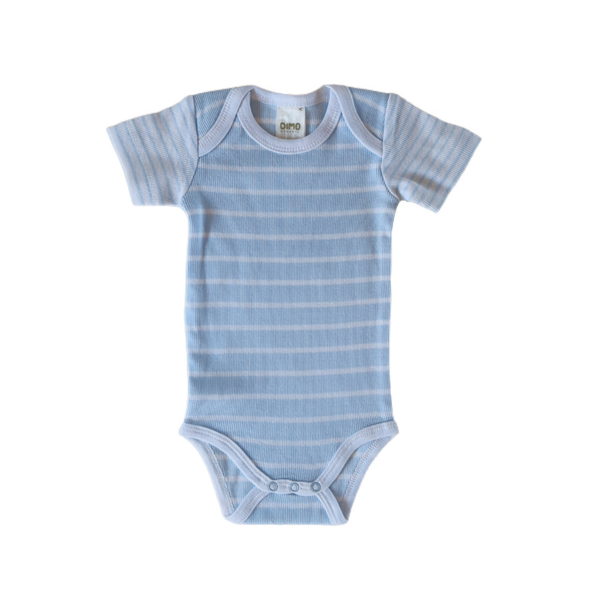 Romper ‘Blue Soft Stripe’ - Organisch katoen