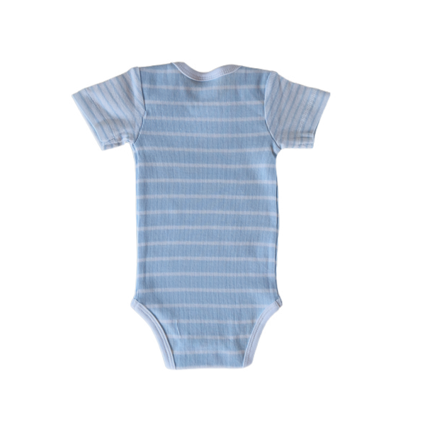 Romper ‘Blue Soft Stripe’ - Organisch katoen