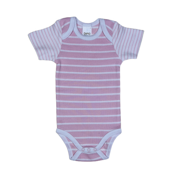 Romper ‘Pink Soft Stripe’ - Organisch katoen