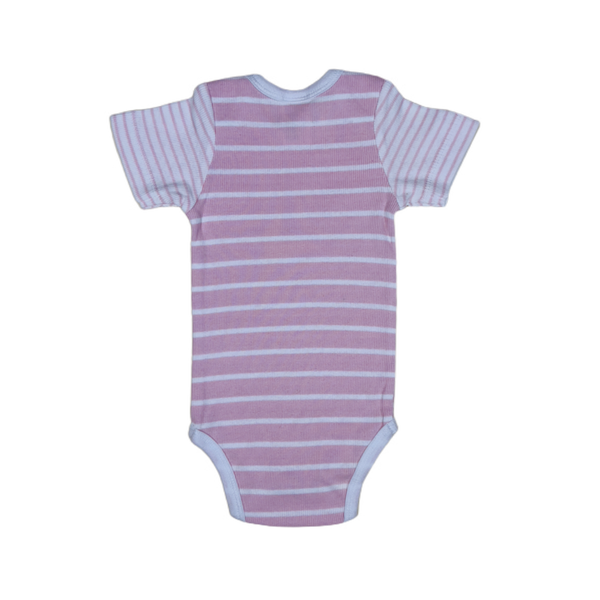 Romper ‘Pink Soft Stripe’ - Organisch katoen