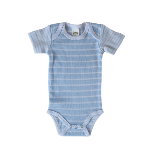 Romper ‘Blue Soft Stripe’ - Organisch katoen