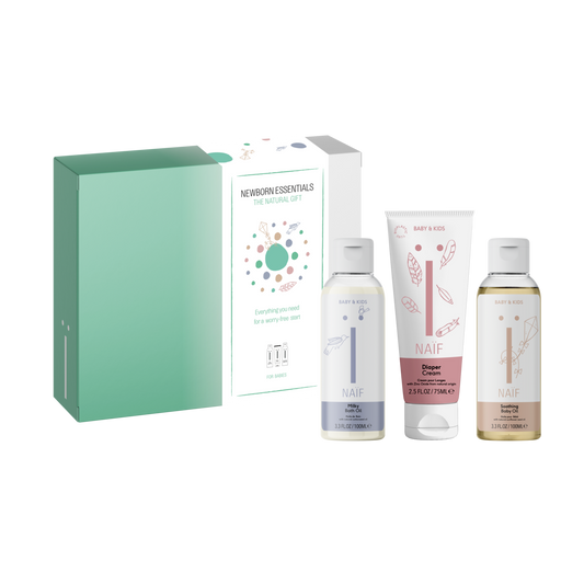 Naïf Newborn Essentials Cadeauset - 3-delige verzorgingsbox